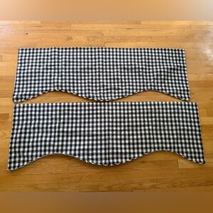 Country Curtains black and off white checkered valances